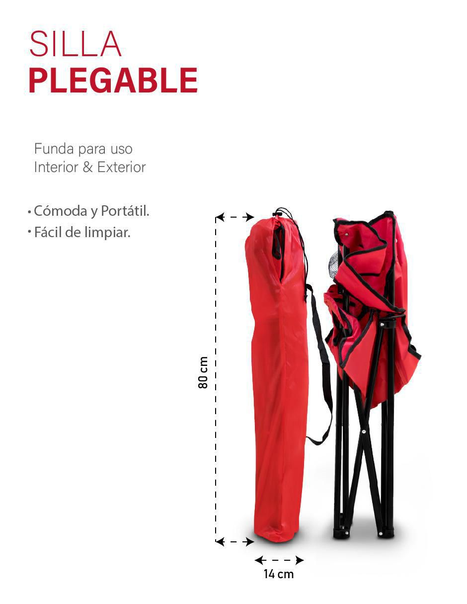 Silla plegable de tela 9