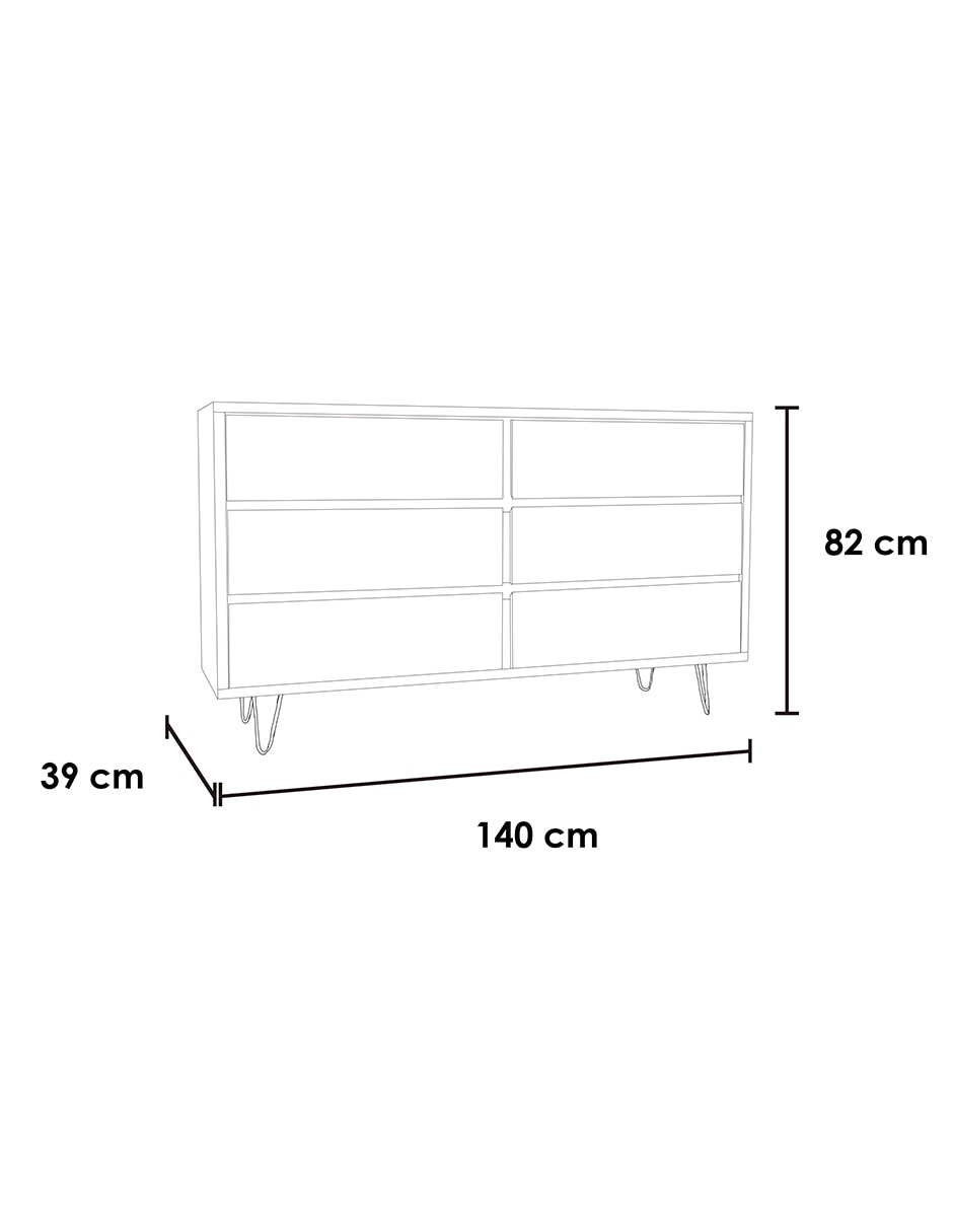Cómoda kessa java "de" mdf