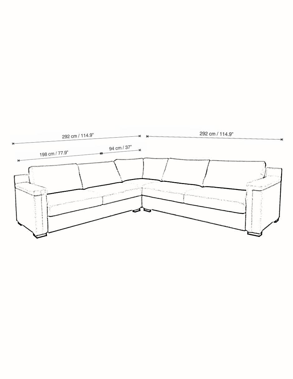 Sala modular Bagley de tela 7