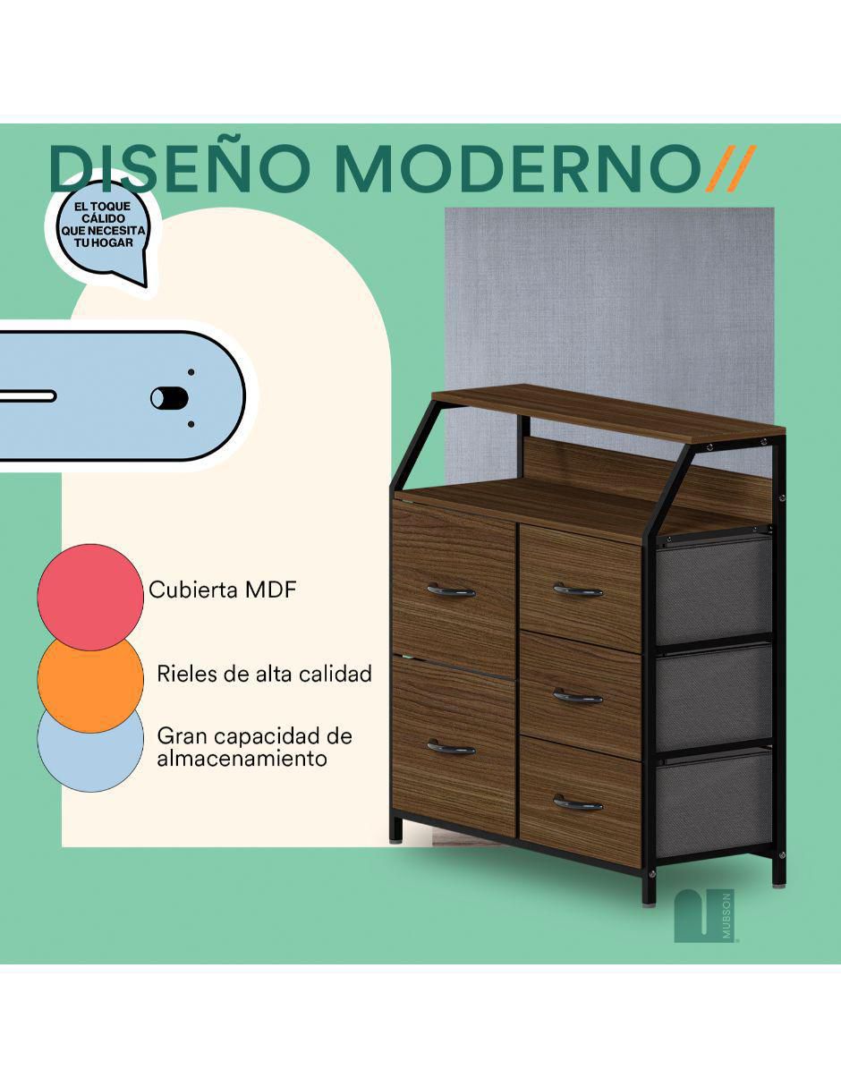 COMODA ESTILO «HOME DP» CAJONERA C/REPIZAS  Mueblería en Villahermosa -  Muebles La Perla del sur