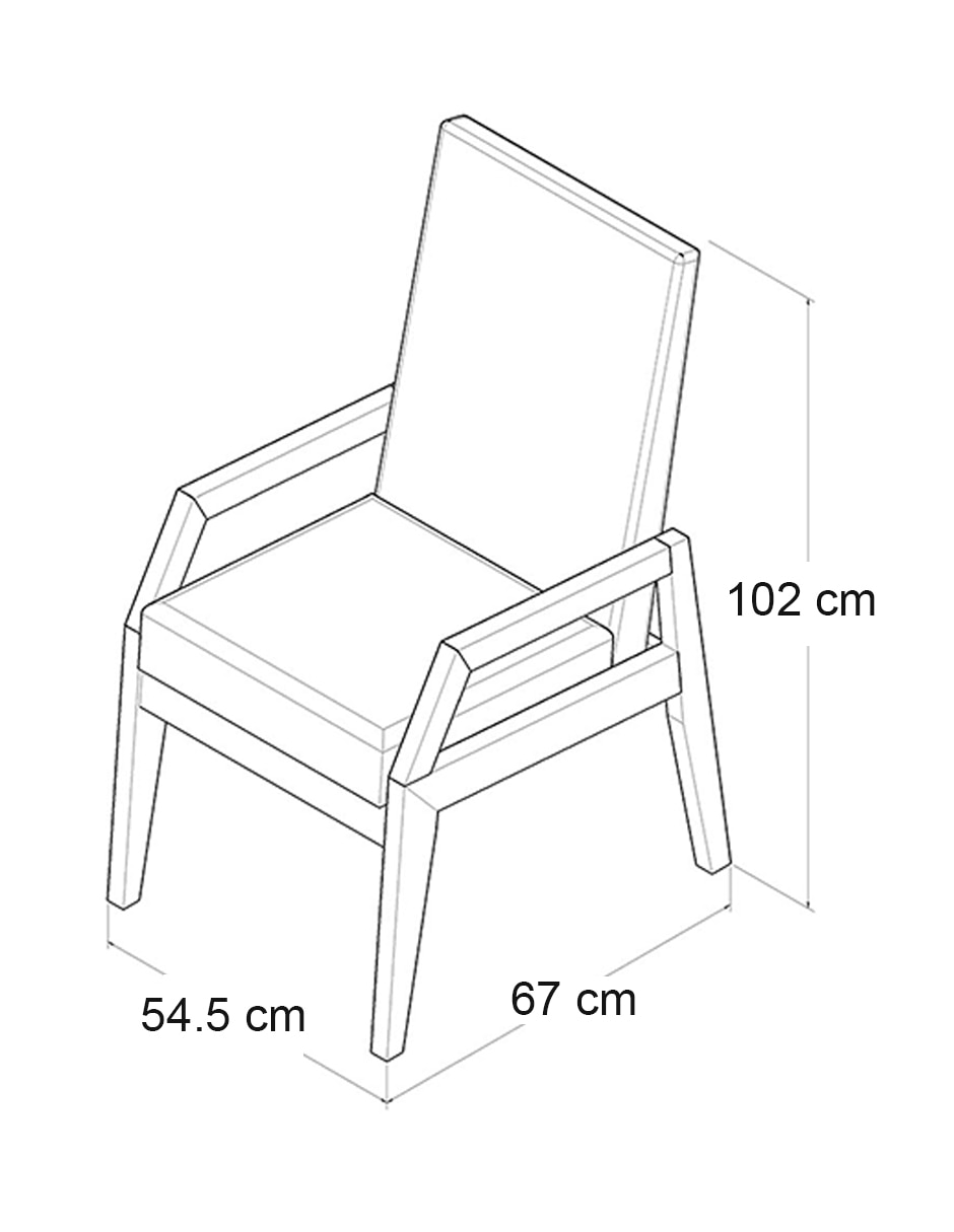 Silla London de madera nogal 7