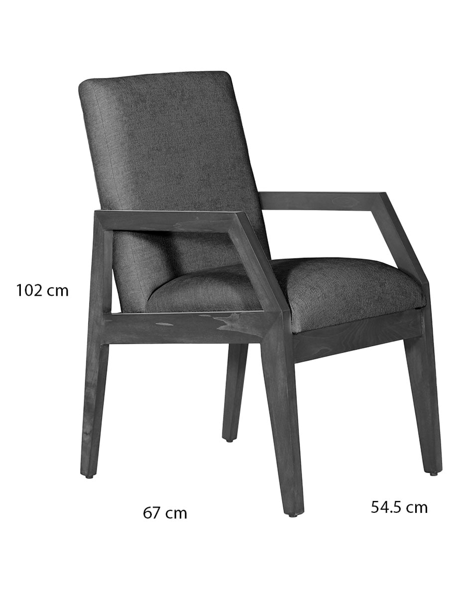 Silla London de madera nogal 8