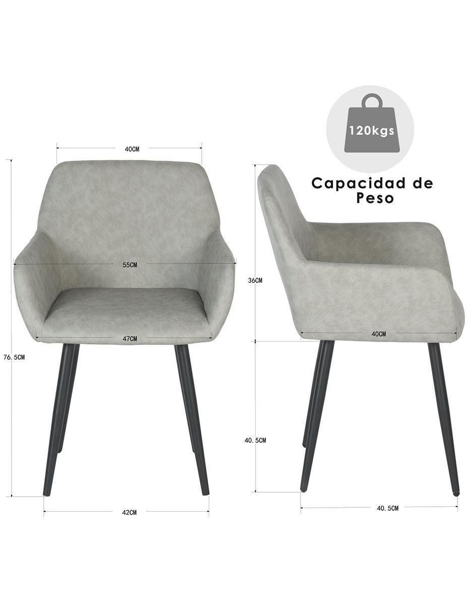 "set de (si aplica)" 2 juego de sillas furniturer lyanco "de" cuero