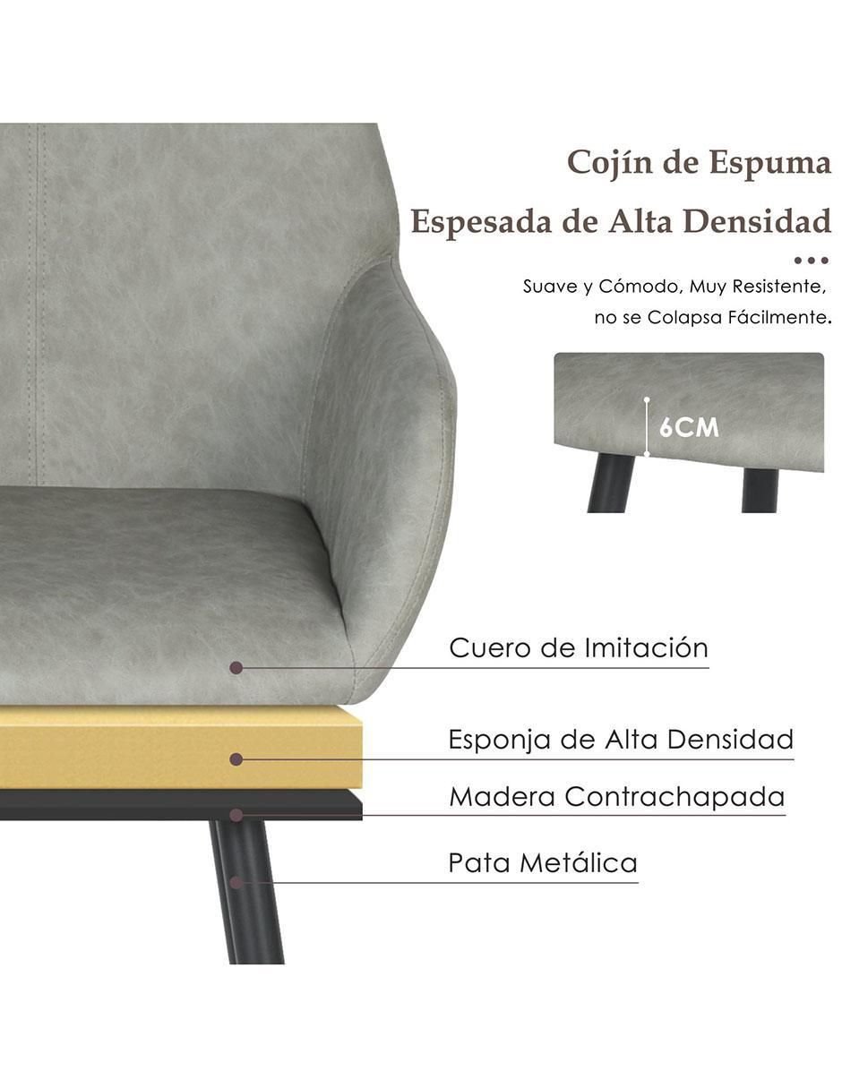 "set de (si aplica)" 2 juego de sillas furniturer lyanco "de" cuero