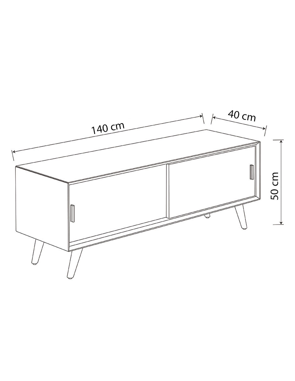 Mueble de tv Eros de madera acacia 9