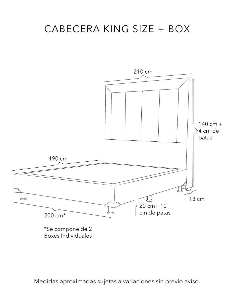 Cama dicasa davos con box "de" madera