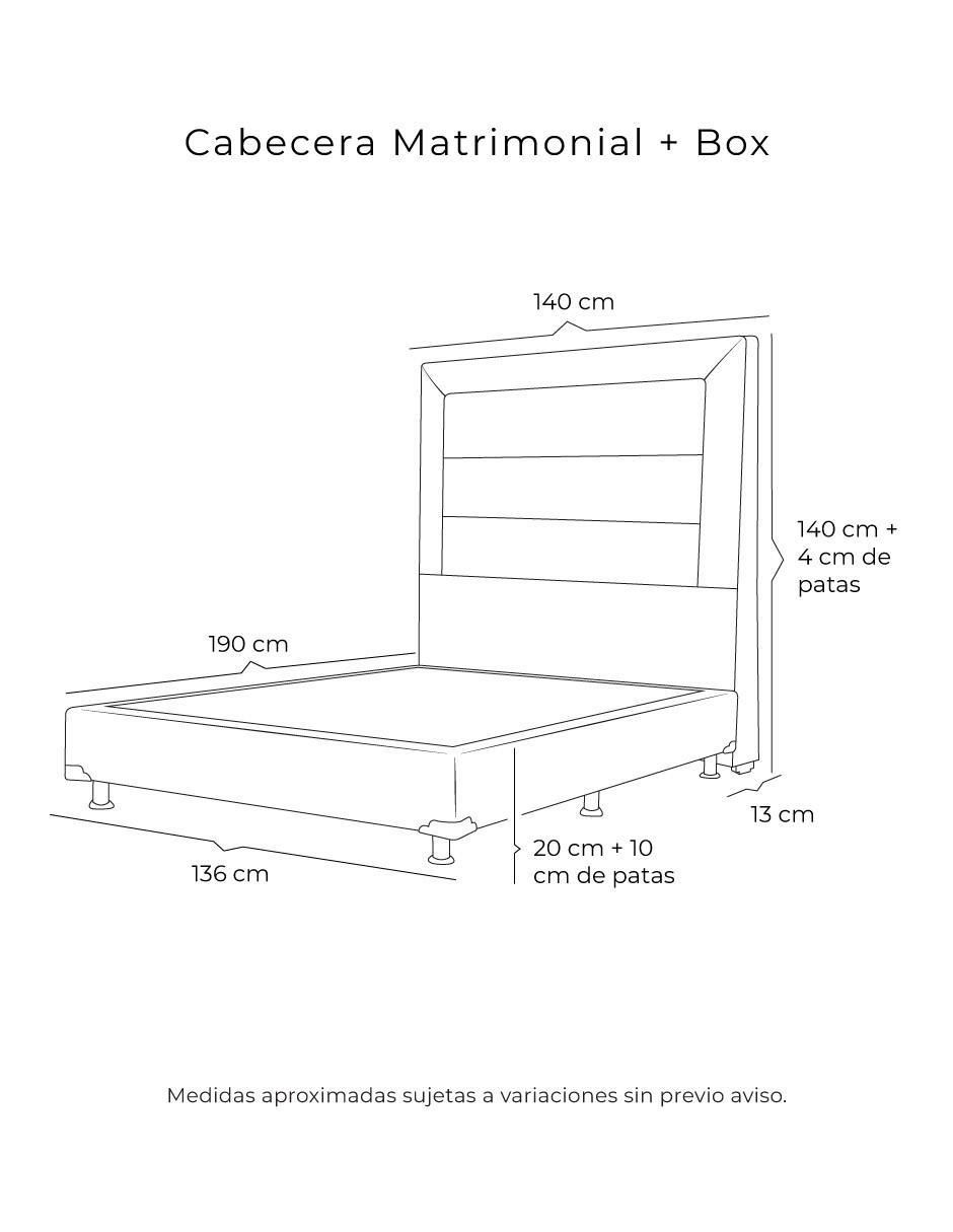 Cama dicasa blend con box "de" madera
