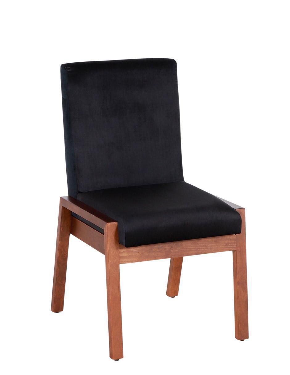 Silla Kansas de madera y tela 2