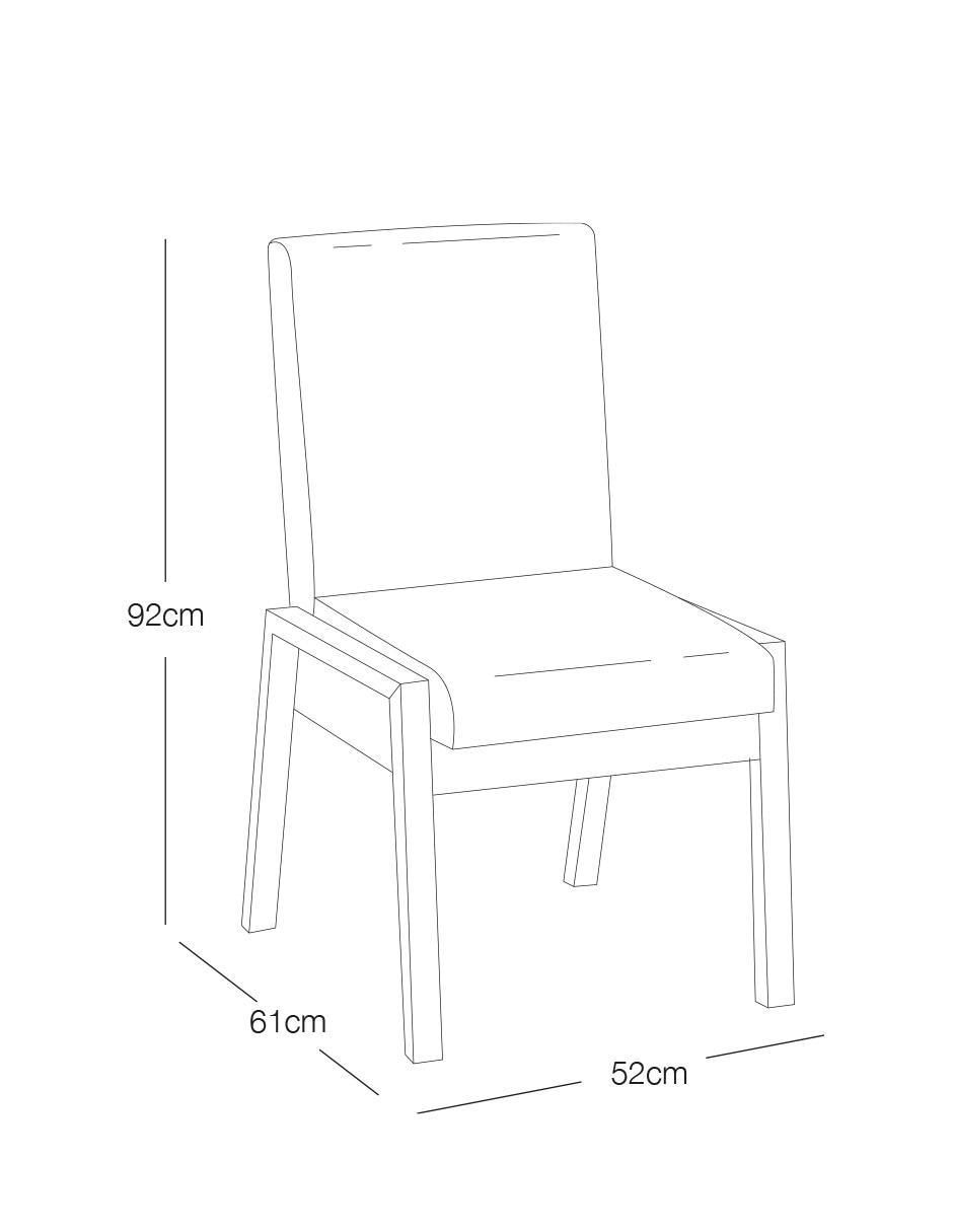 Silla Kansas de madera y tela 5