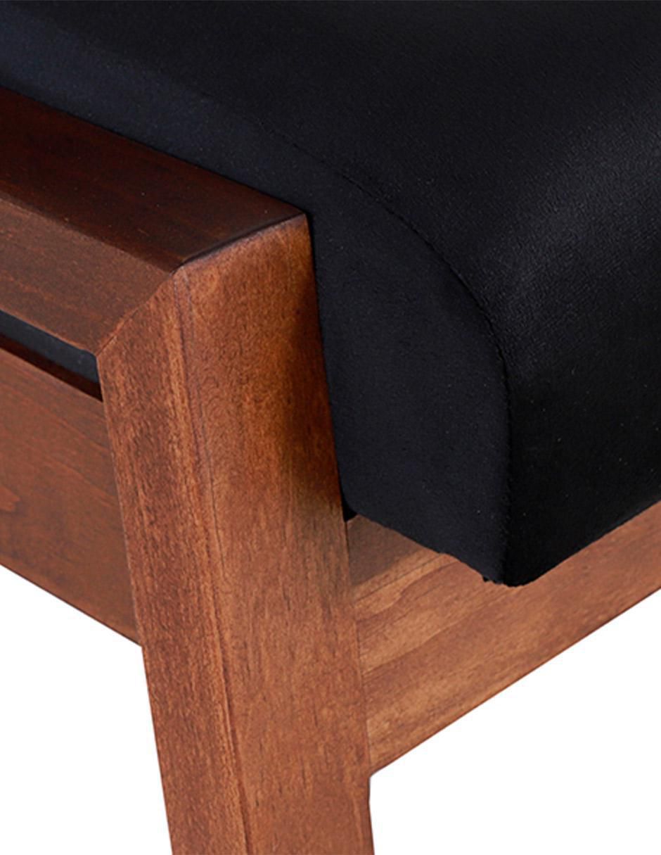 Silla Kansas de madera y tela 3