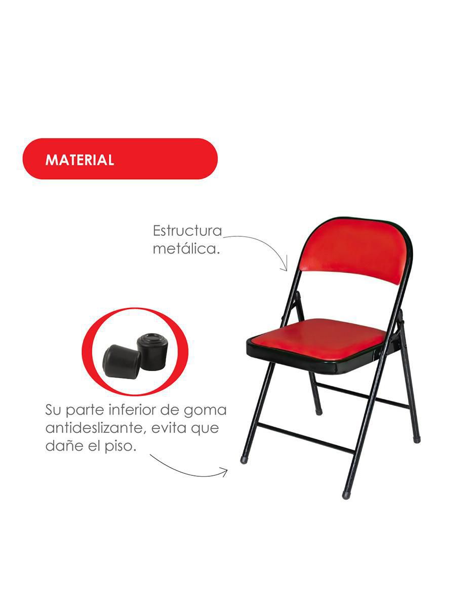 Silla plegable de metal 7