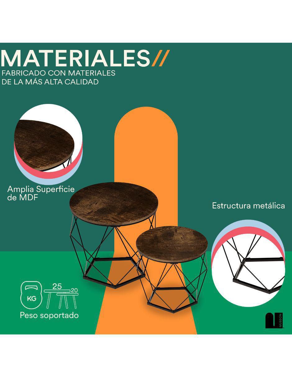 Juegos de mesas para sala de mdf 5