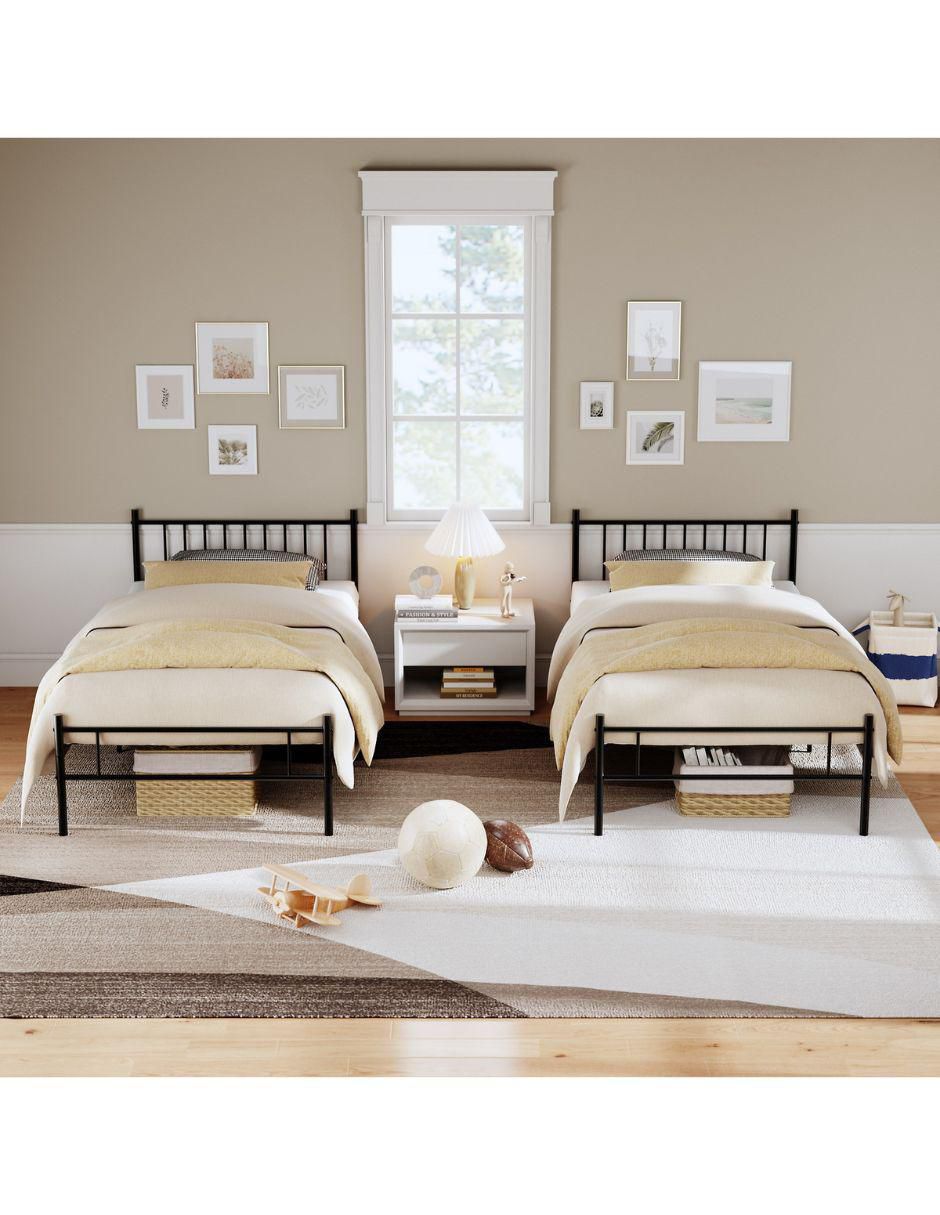 Base para cama armable Kessie de metal individual 6