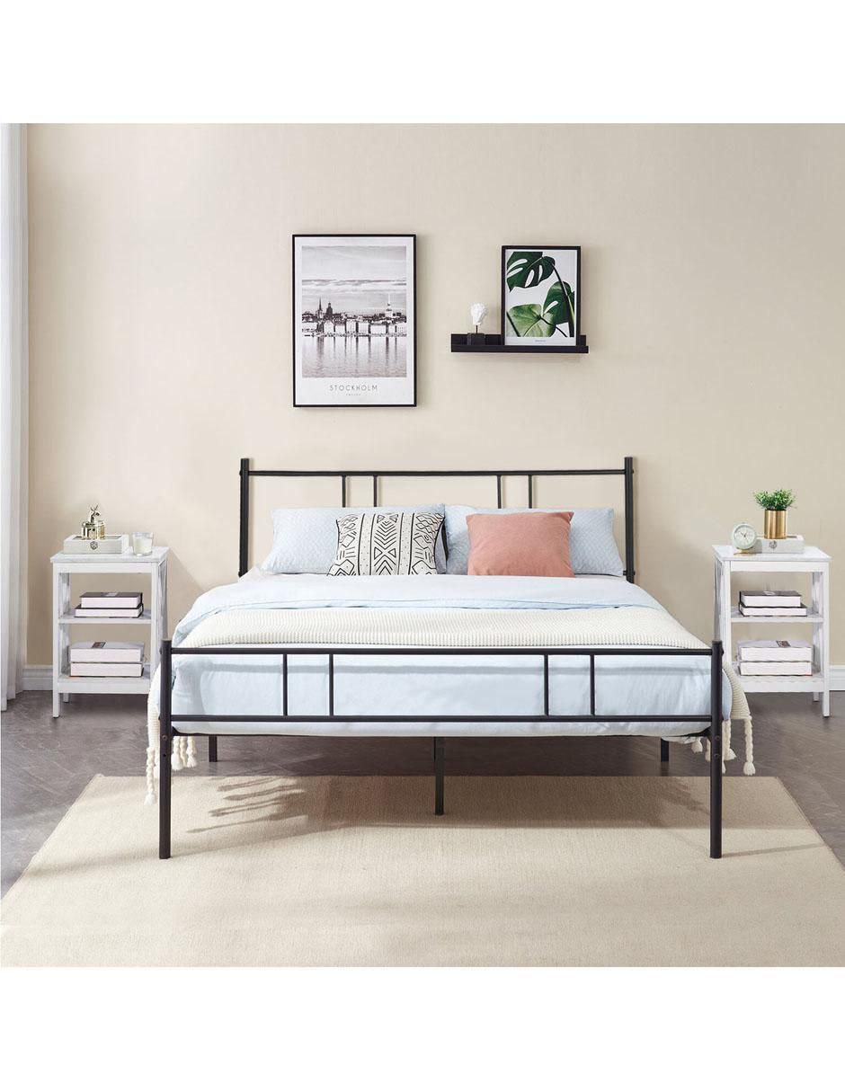 Base para cama armable Locarno de metal matrimonial