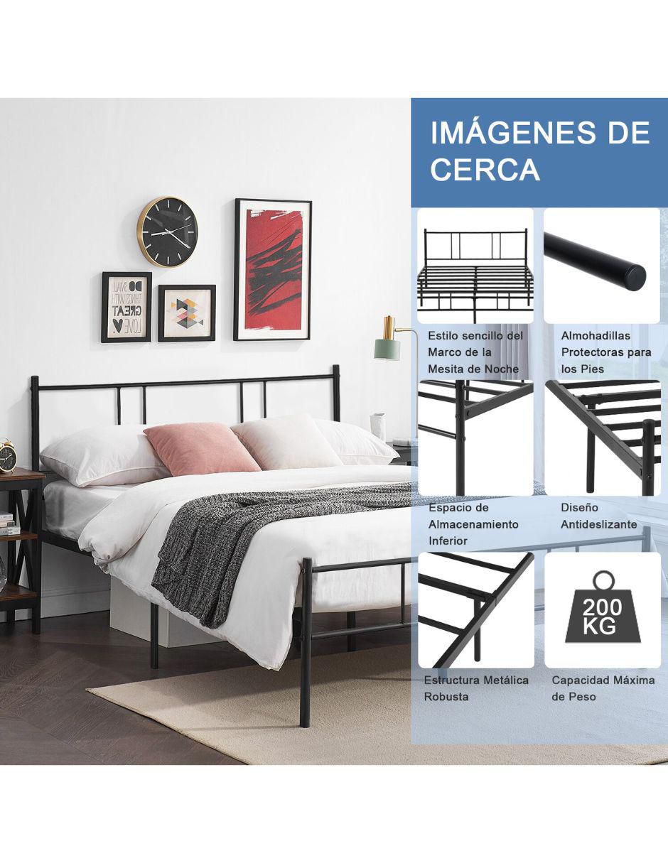 Base para cama armable Locarno de metal matrimonial 6