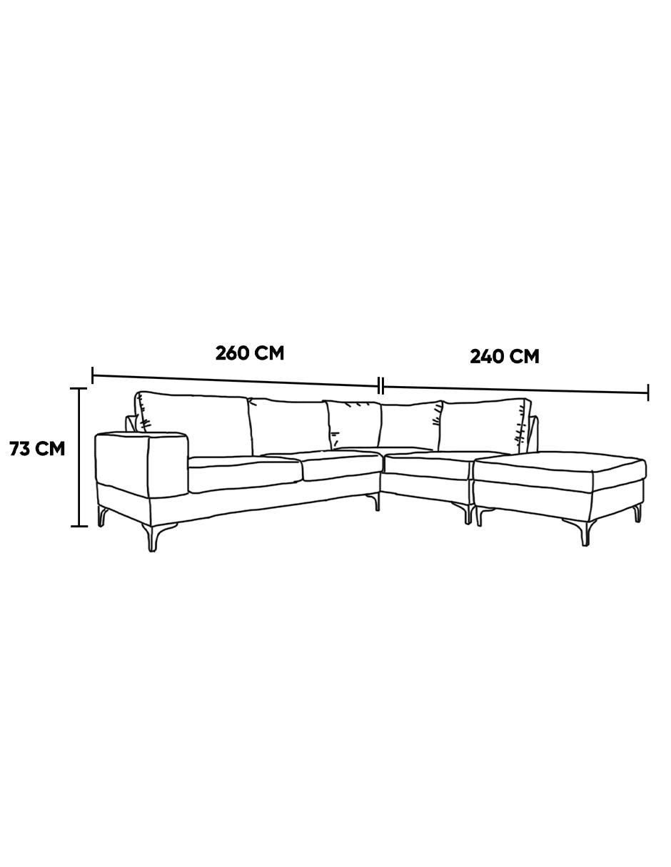 Chaise lounge dererecho Kama de poliéster 10