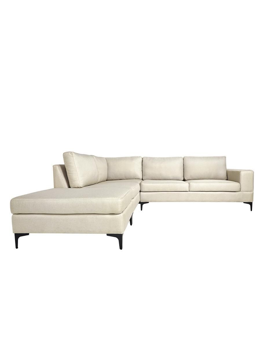 Chaise lounge izquierdo Kama de poliéster
