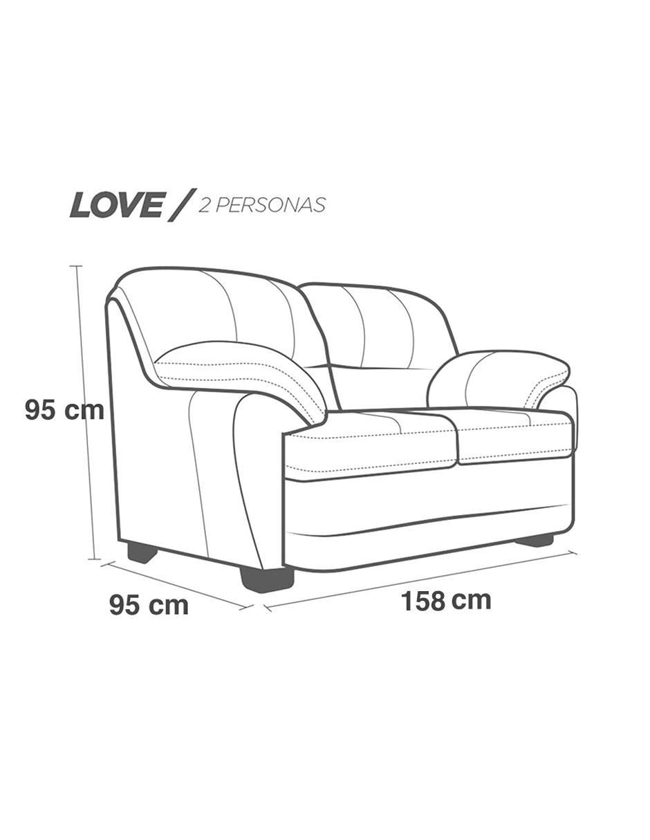 Love seat Florencia de piel y vinil 7