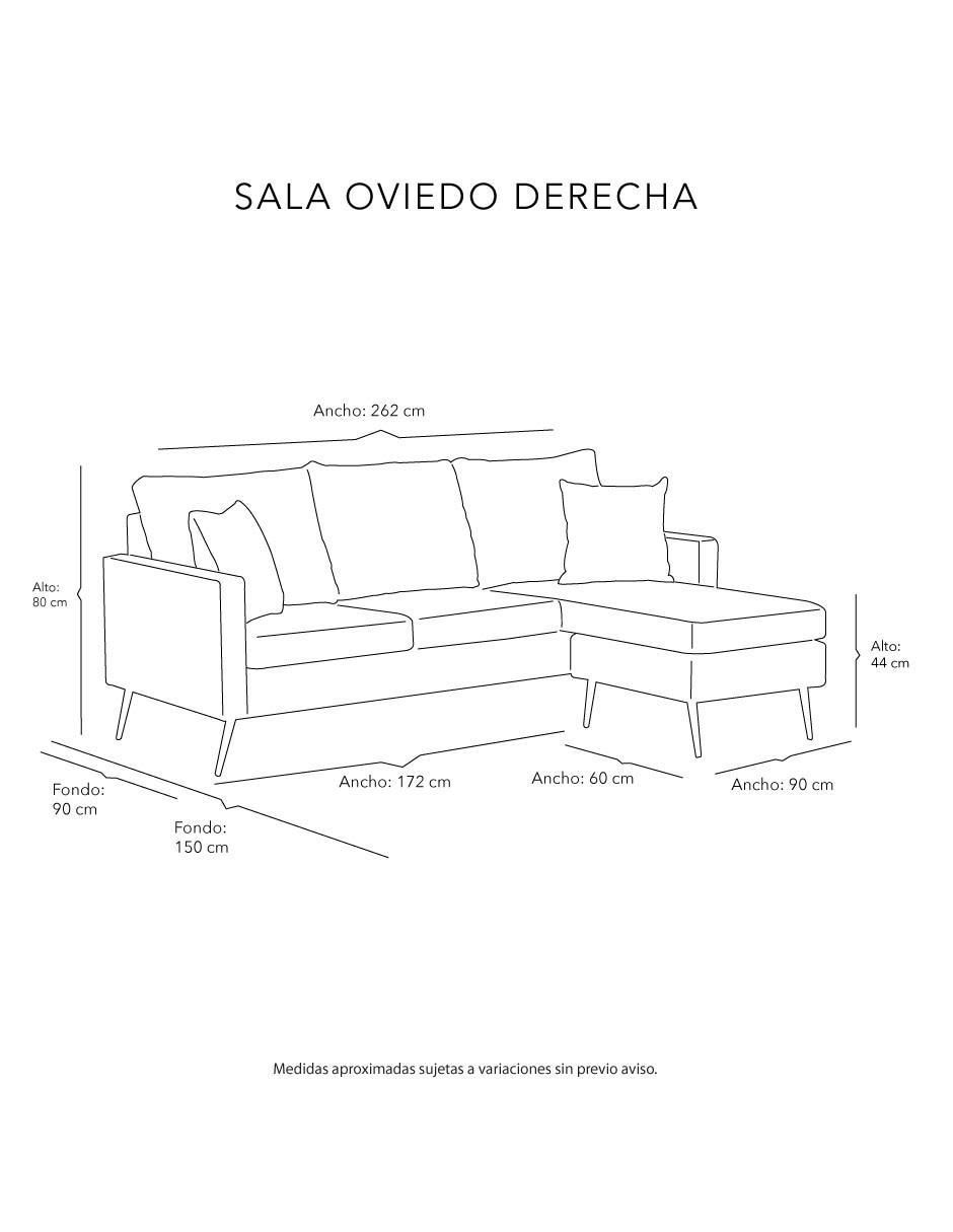 Sala modular derecha dicasa oviedo "de" madera pino