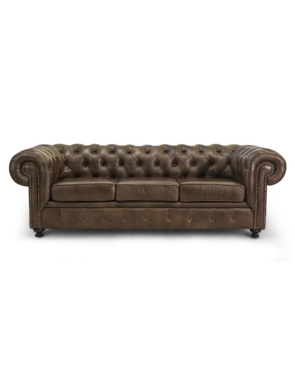 Sofá Chesterfield de piel