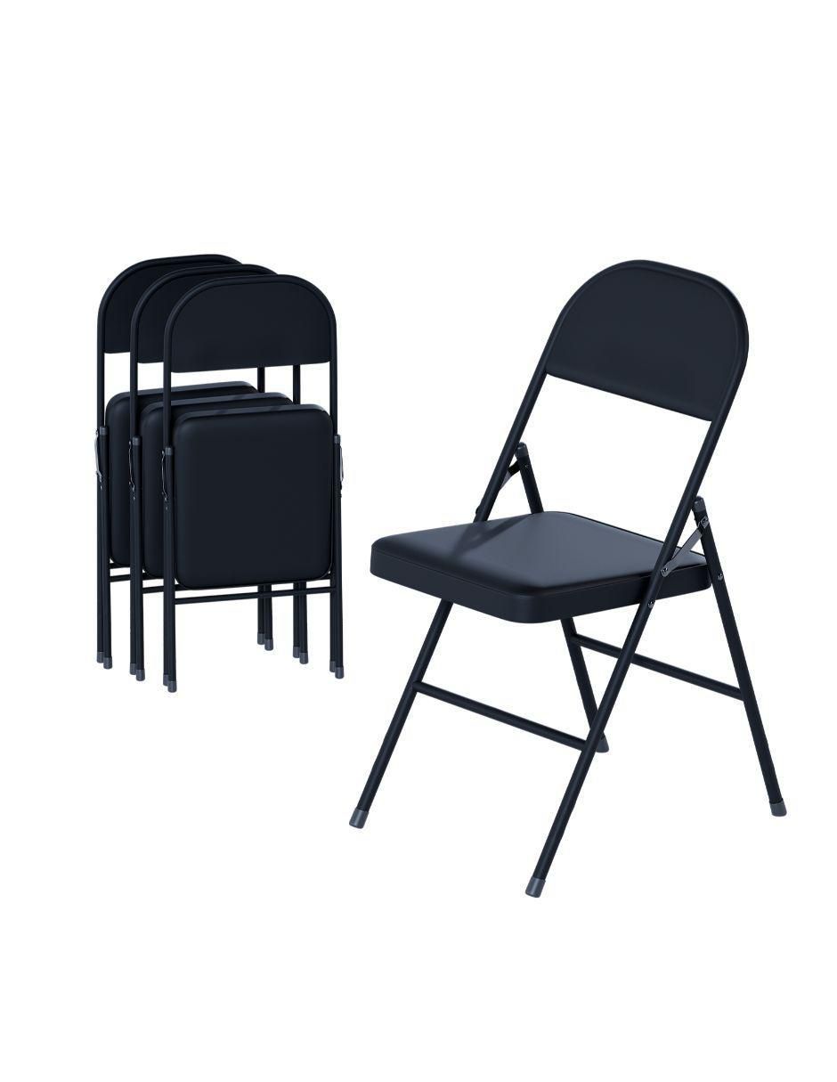 Set de 4 sillas plegables Mubson de metal
