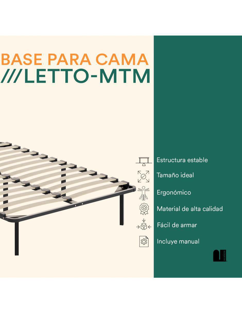 Base para cama de madera poplar