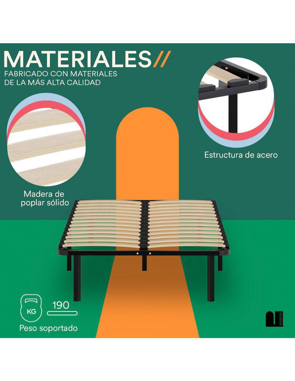 Base para cama de madera poplar 3