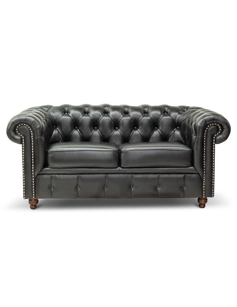 Love seat Chesterfield de piel