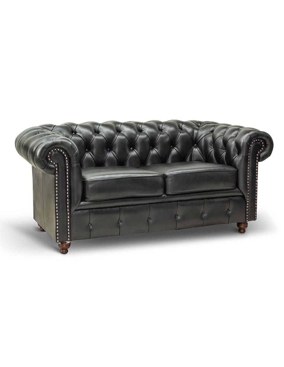 Love seat Chesterfield de piel 2