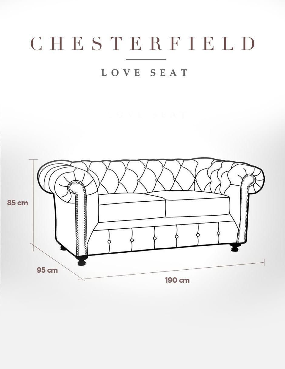 Love seat Chesterfield de piel 4