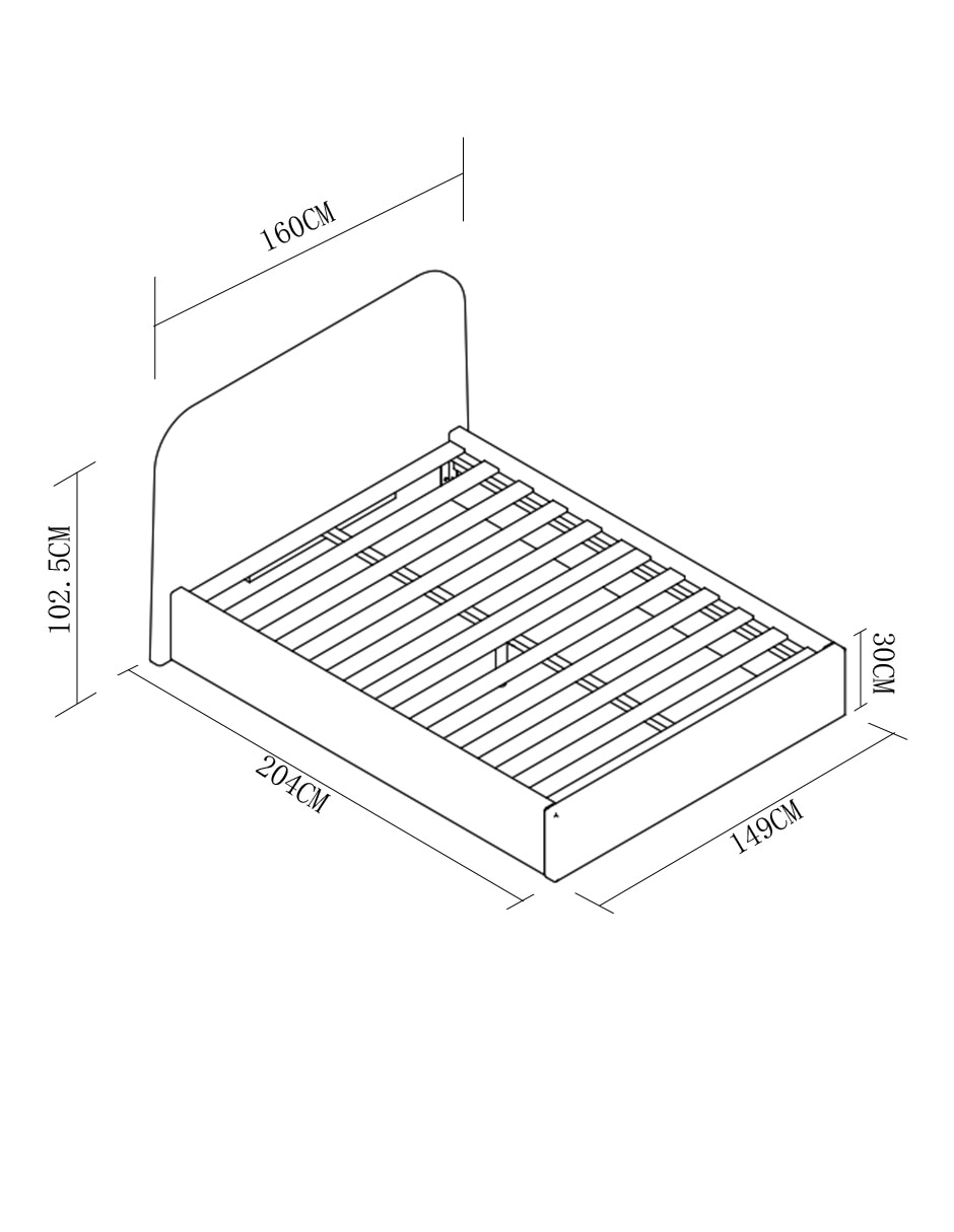 Cama Carel de tela 9