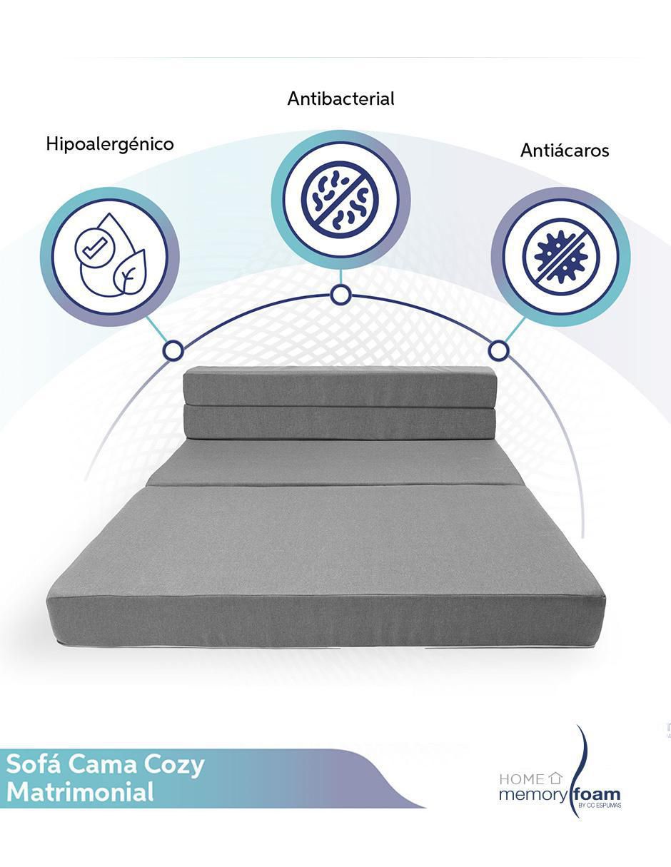 "futón/sofá cama" cozy memory foam "de" poliéster