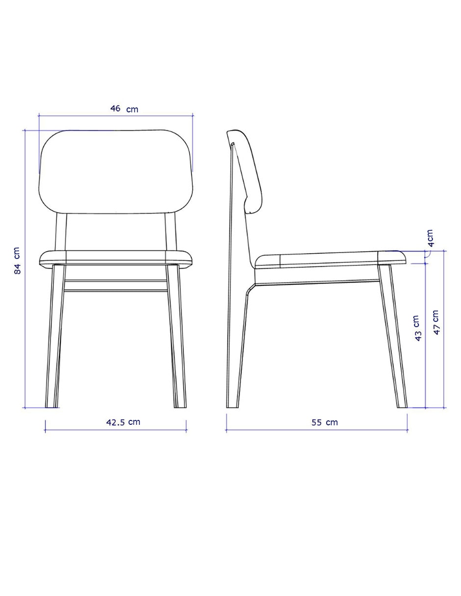 Silla Catania de madera acacia 14