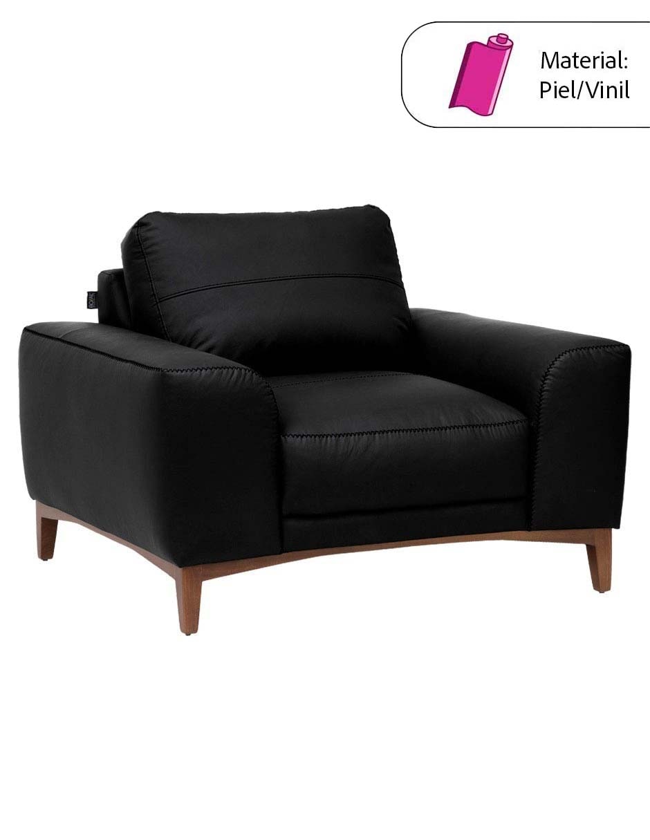 Sillón Alina estilo contemporáneo de piel y vinil 2