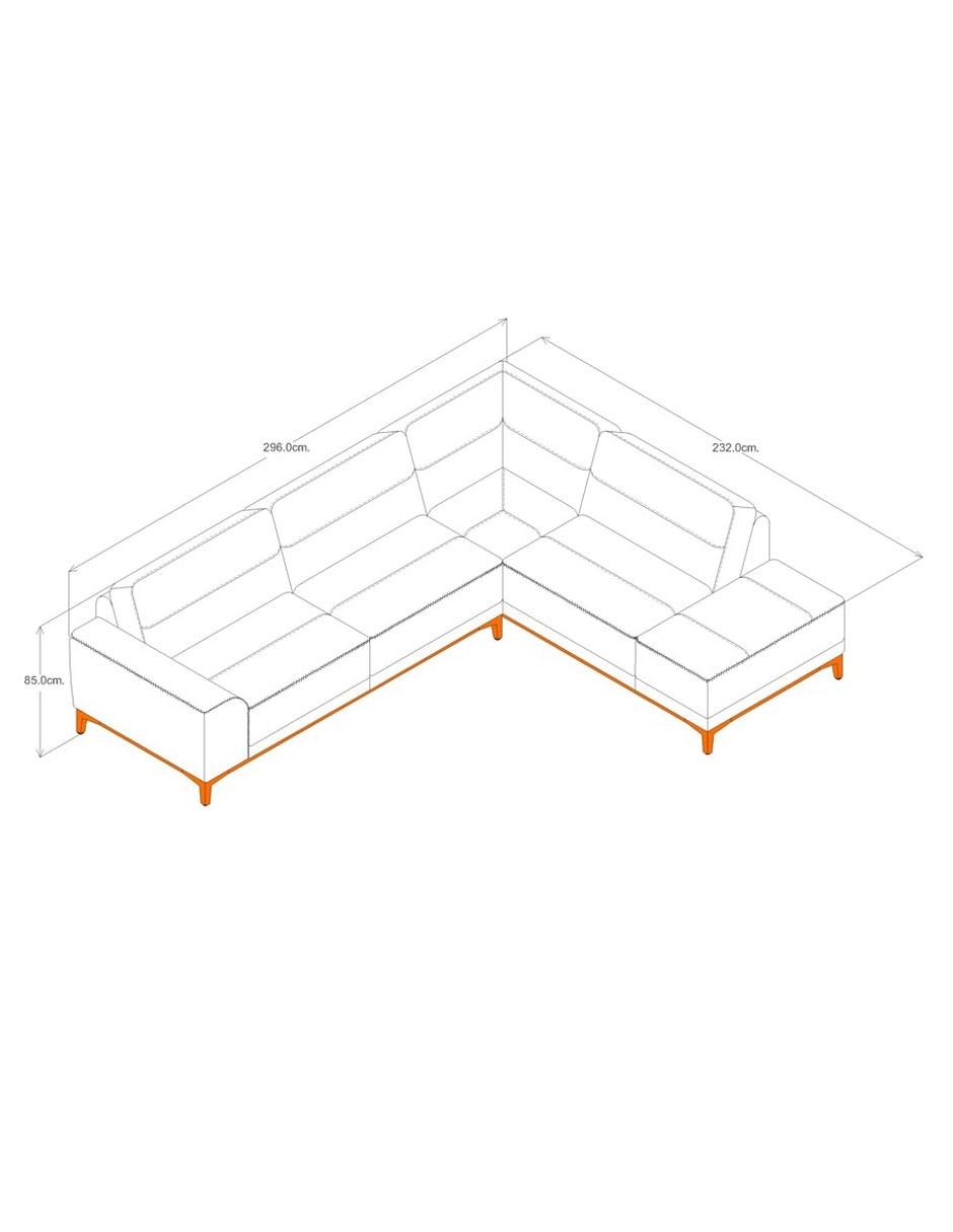 Sala modular de piel 16