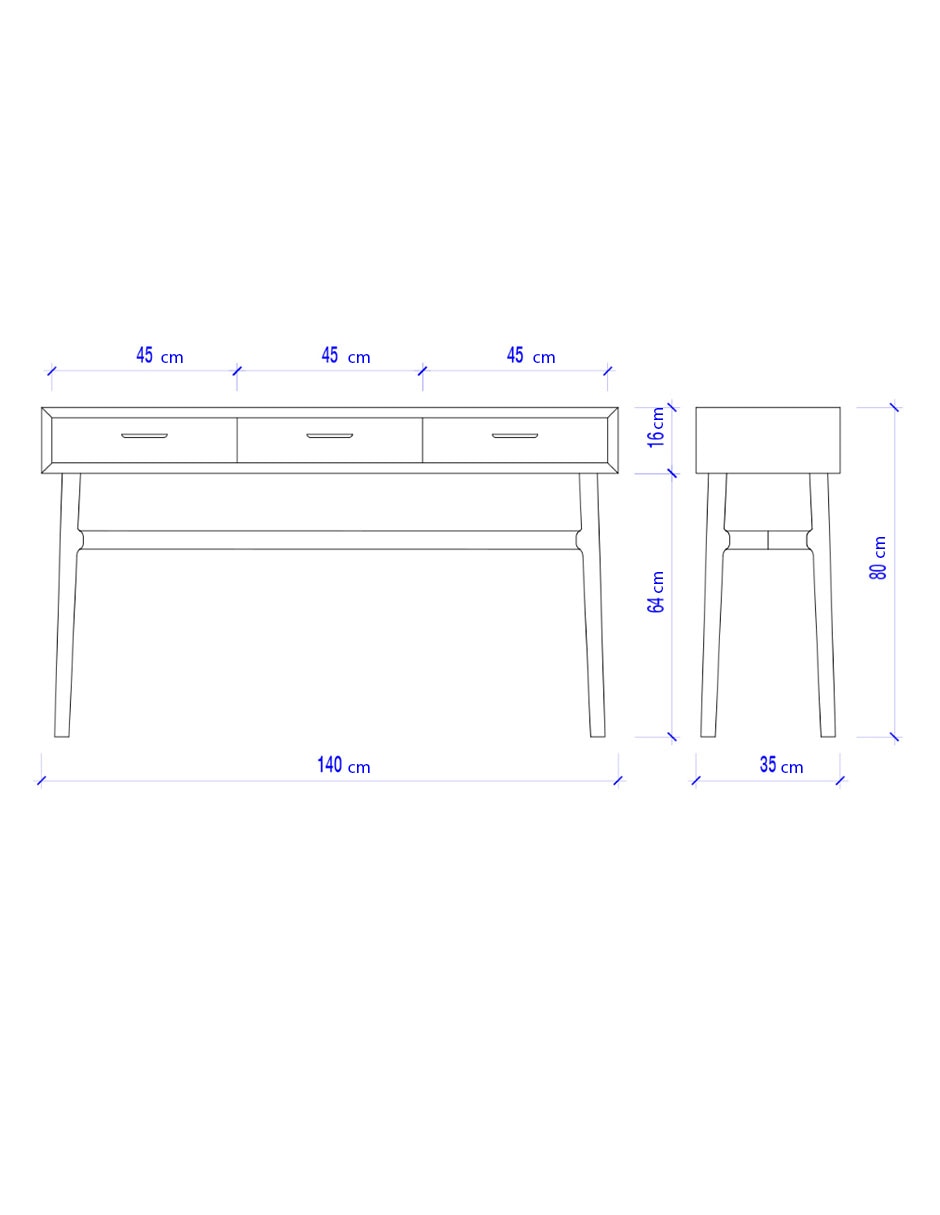 Consola Estrada de madera acacia 11