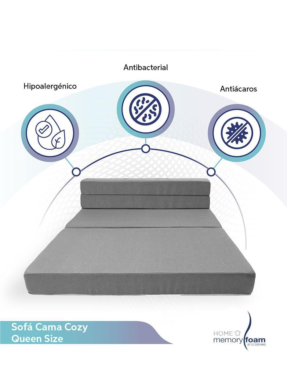 "futón/sofá cama" cozy memory foam "de" poliéster