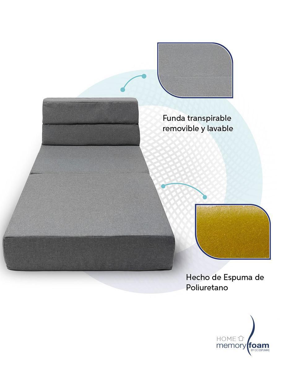 "futón/sofá cama" cozy memory foam "de" poliéster