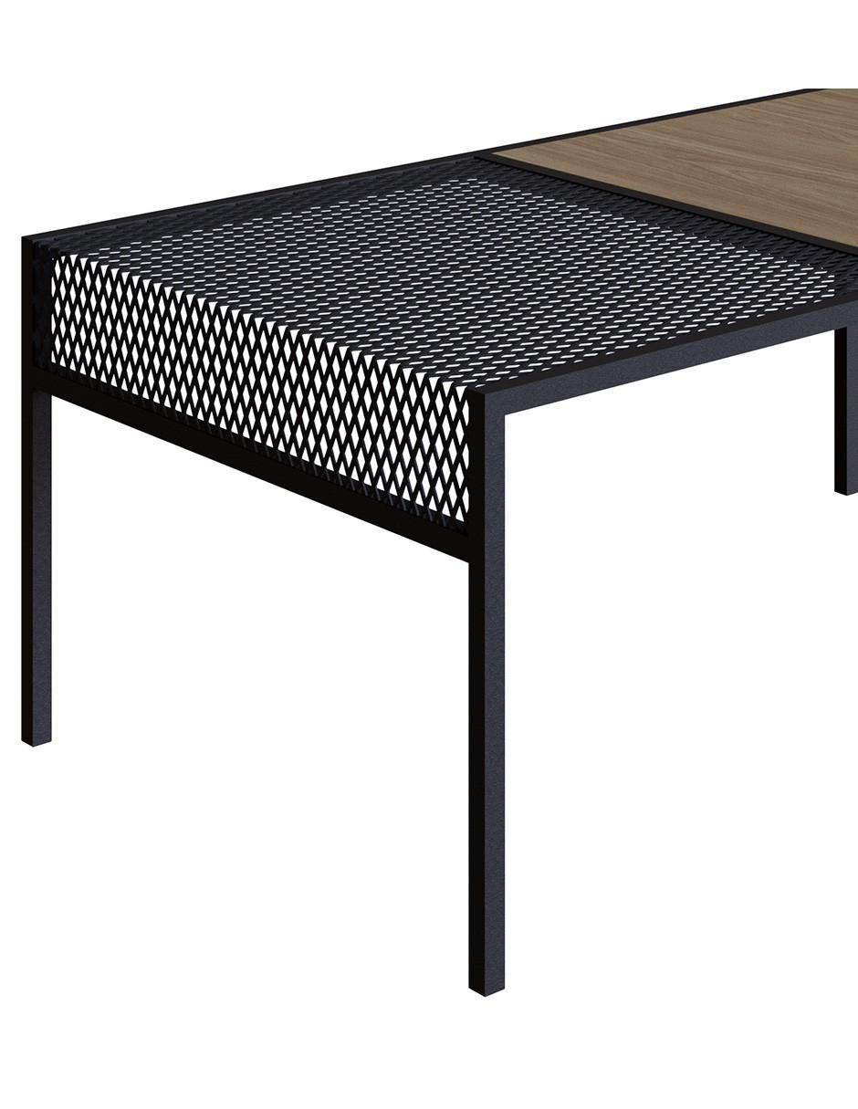 Mesa de centro sochic ted "de" metal y madera