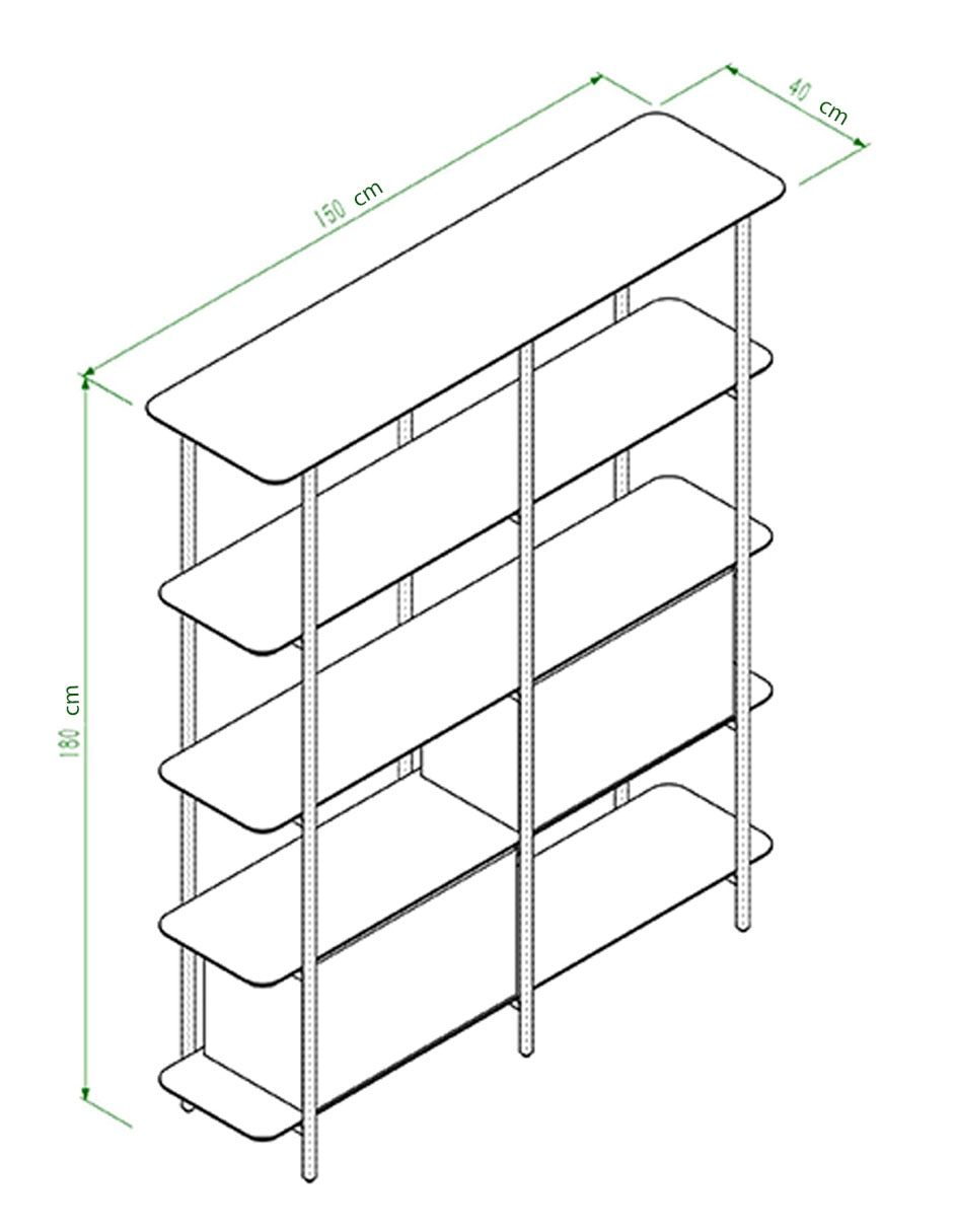 Librero Manhattan de MDF 10