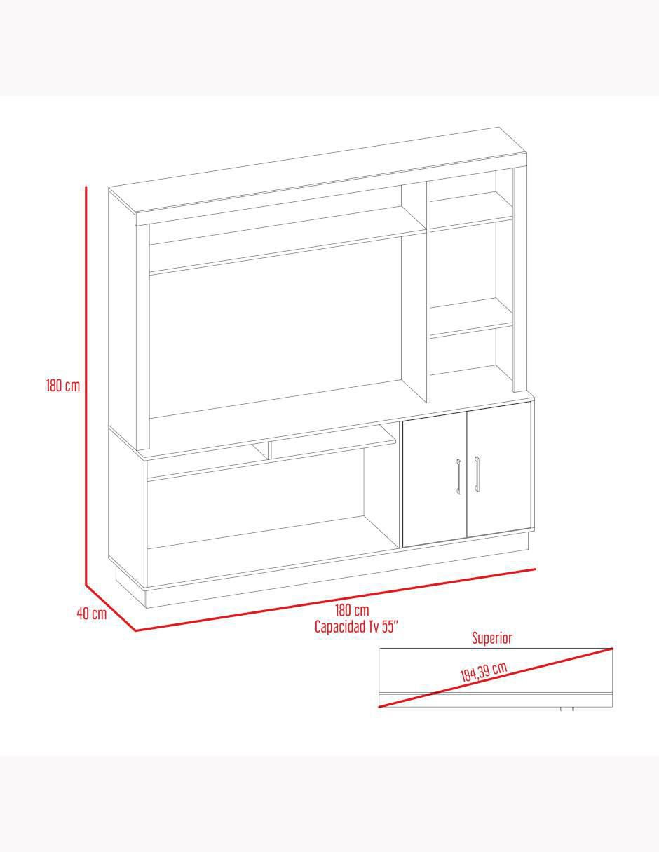 Mueble de tv Cantabria de melamina 7