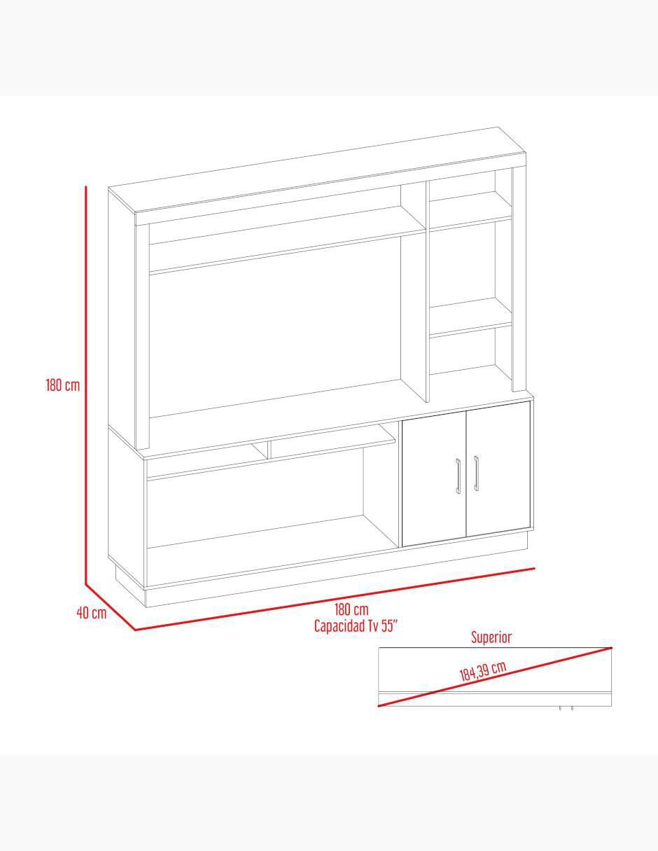 Mueble de tv Cantabria de melamina 6