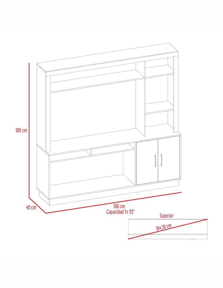 Mueble de tv Cantabria de melamina 7