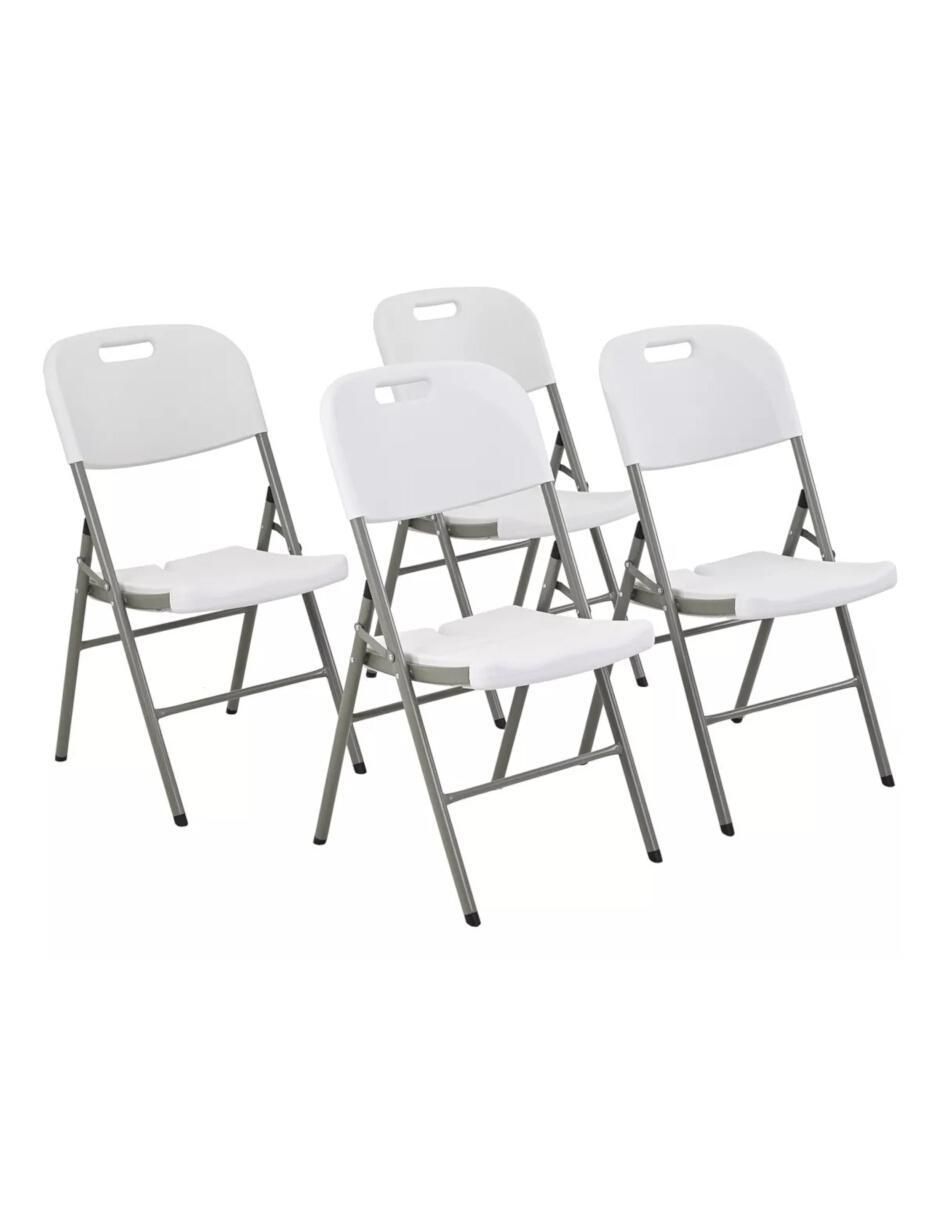 Set de sillas plegables 4 piezas de plástico