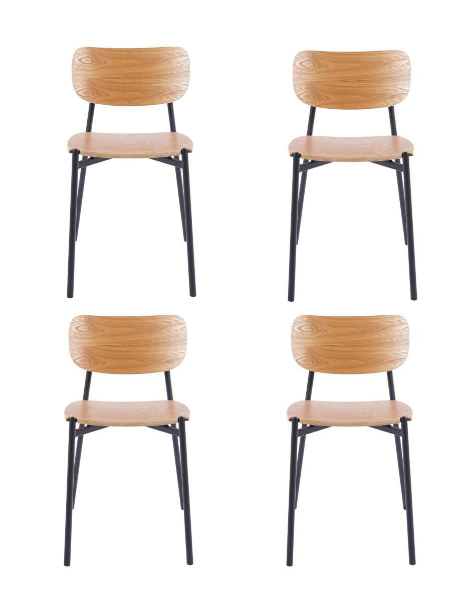 Juego de sillas 4 piezas de madera adulto