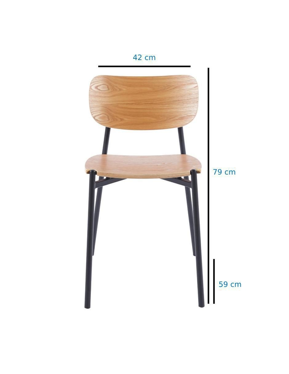Juego de sillas 4 piezas de madera adulto 5