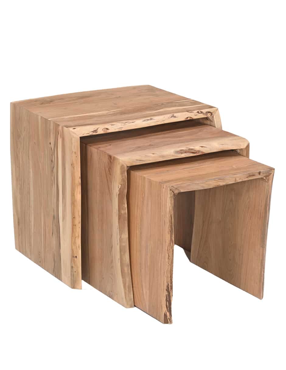 Juegos de mesas para áreas múltiples de madera acacia 2