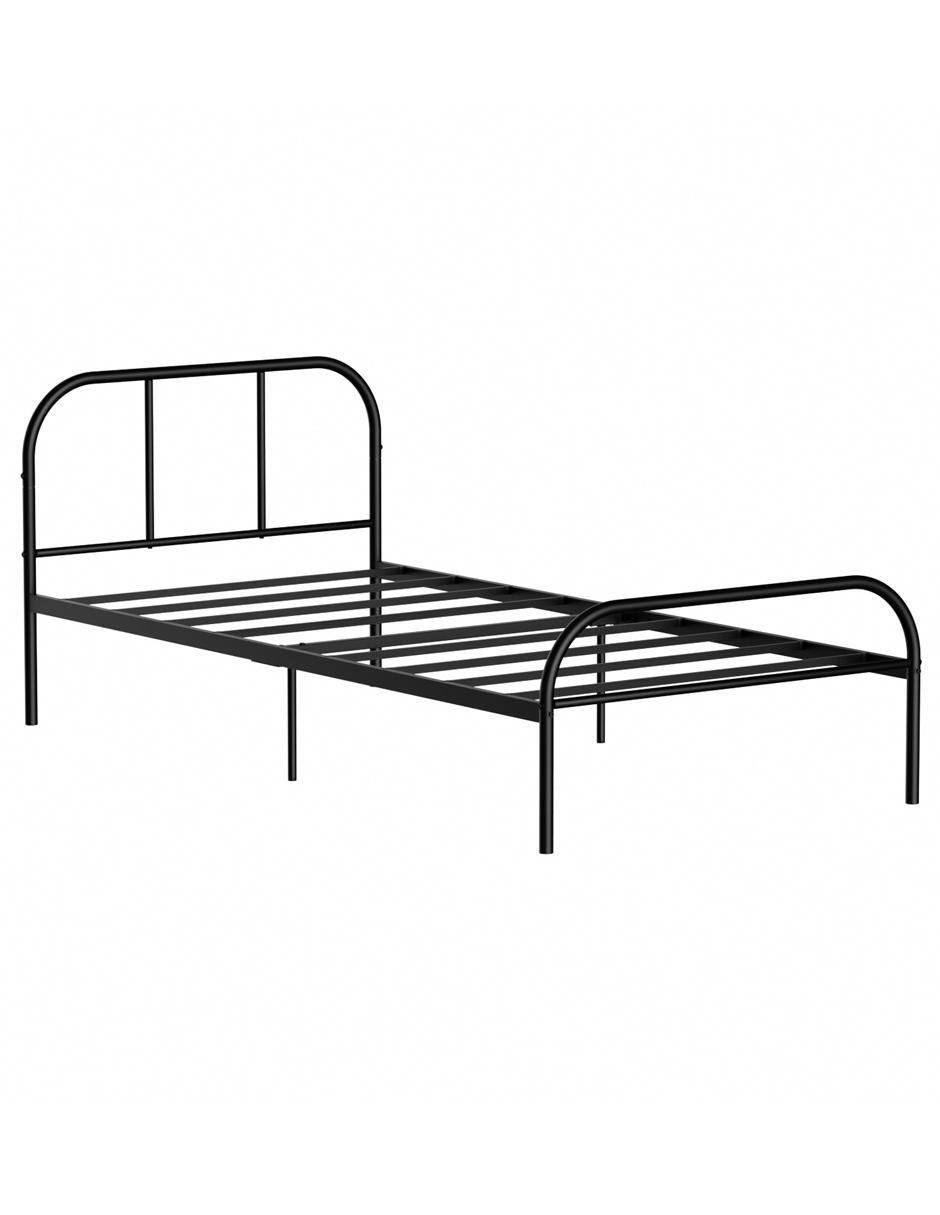 Cama Milo Twin Black 2 de metal individual