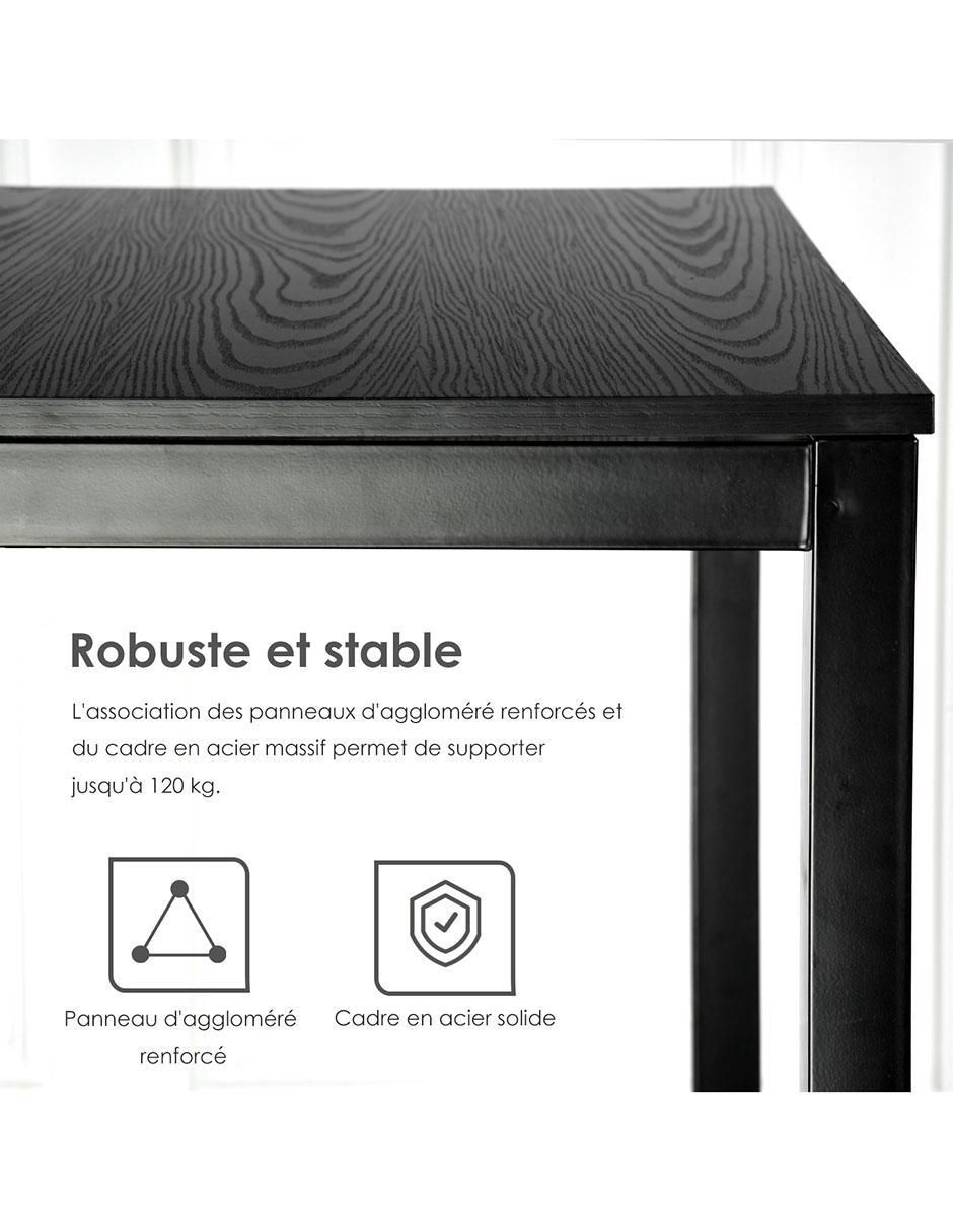 Mesa extensible armable Bari Black Dd 6
