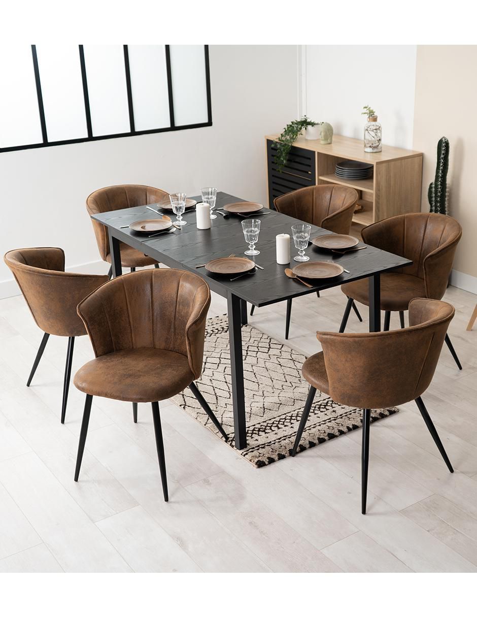 Mesa extensible armable Bari Black Dd 9